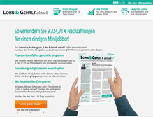 Tablet Screenshot of lohn-und-gehalt-aktuell.com